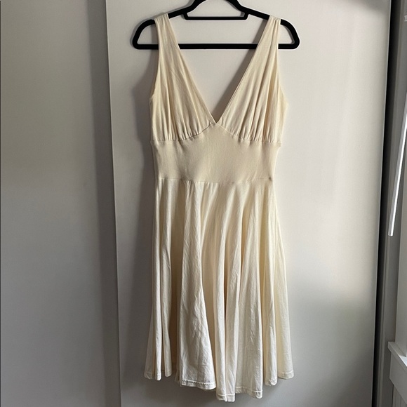 Cream 100% Organic Cotton Boutique Dress size M coastal cowgirl - Picture 3 of 4
